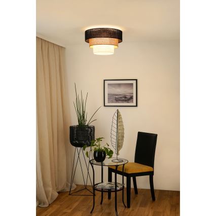Brilagi - Plafonsko svetlo ASPEN LUNETA 1xE27/15W/230V, prečnik 45 cm, crna/bež/krem