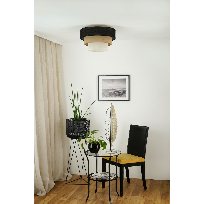 Brilagi - Plafonsko svetlo ASPEN LUNETA 1xE27/15W/230V, prečnik 45 cm, crna/bež/krem