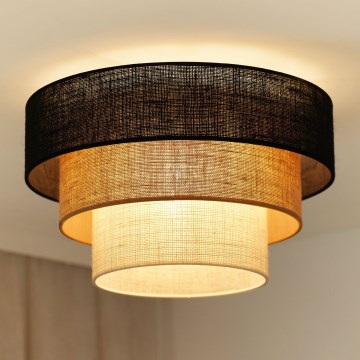 Brilagi - Plafonsko svetlo ASPEN LUNETA 1xE27/15W/230V, prečnik 45 cm, crna/bež/krem