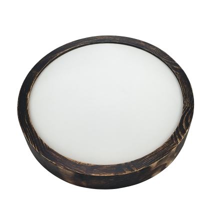 Brilagi - Plafonsko svetlo CARVALHO SLIM SMOKEY 1xE27/60W/230V hrast preč. 27,5 cm