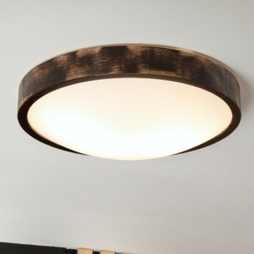 Brilagi - Plafonsko svetlo CARVALHO SLIM SMOKEY 2xE27/60W/230V hrast pr. 37,5 cm