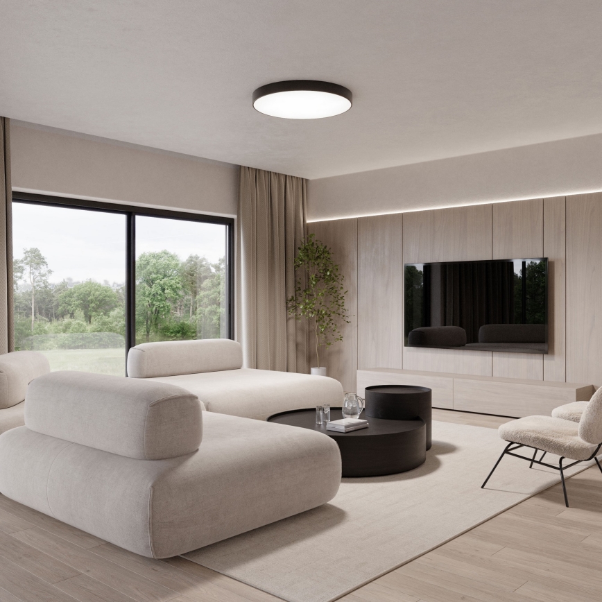 Brilagi - Plafonsko svetlo CLARE 5xE27/24W/230V Ø 60 cm crno