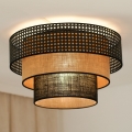 BRILAGI - Plafonsko svetlo DAKOTA LUNETA 1xE27/15W/230V prečnik 45 cm crna/ratan