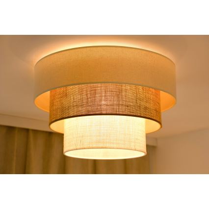 Brilagi - Stropna svetiljka DENVER LUNETA 1xE27/15W/230V prečnik 45 cm bež/braon/krem
