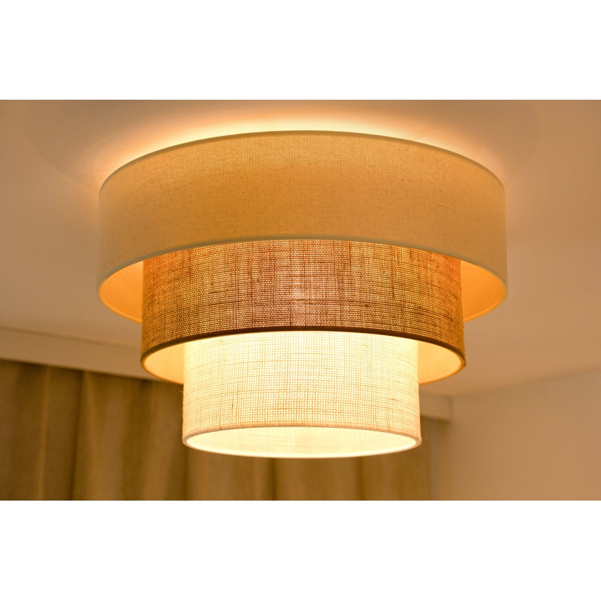 Brilagi - Stropna svetiljka DENVER LUNETA 1xE27/15W/230V prečnik 45 cm bež/braon/krem