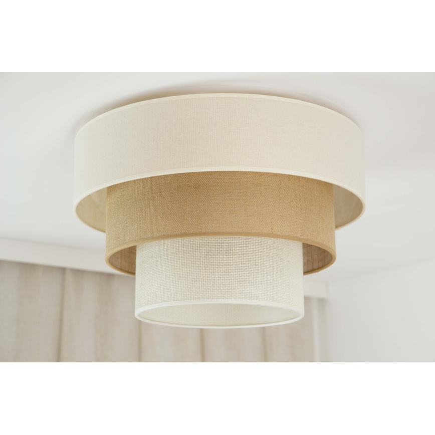 Brilagi - Stropna svetiljka DENVER LUNETA 1xE27/15W/230V prečnik 45 cm bež/braon/krem