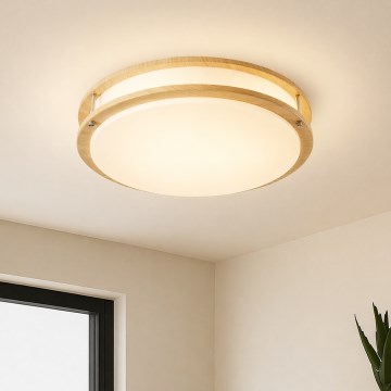 Brilagi - Plafonsko svetlo ELARO 4xE27/40W/230V prečnik 41 cm dekor drveta