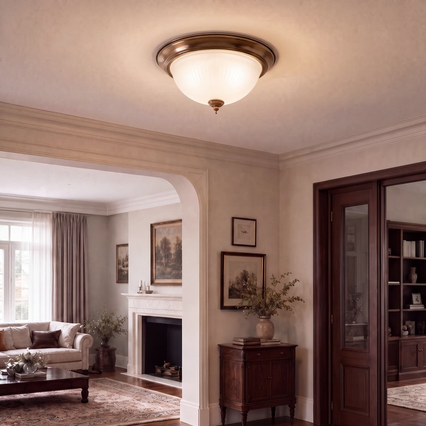 BRILAGI - Plafonsko svetlo FRESCO 2xE27/40W/230V prečnik 28 cm mesing