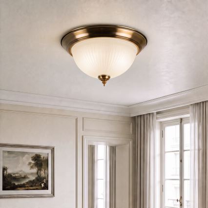 BRILAGI - Plafonsko svetlo FRESCO 2xE27/40W/230V prečnik 28 cm mesing