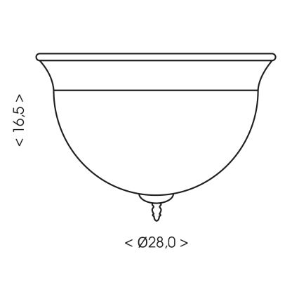 Brilagi - Plafonsko svetlo FRESCO 2xE27/40W/230V prečnik 28 cm mesing