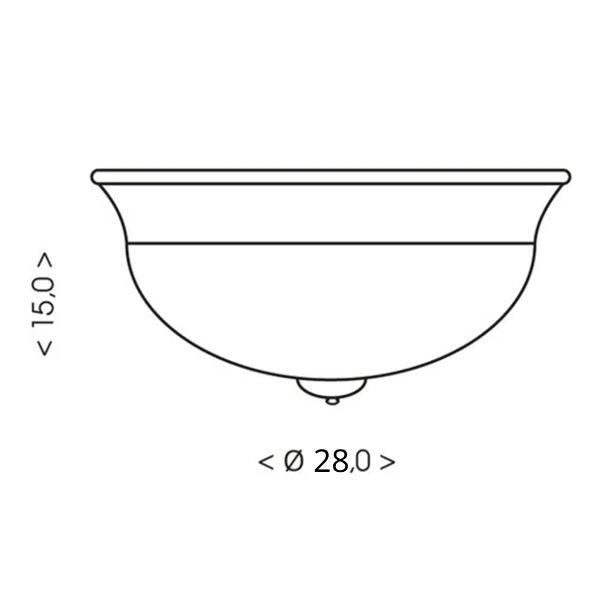 BRILAGI - Plafonsko svetlo FRESCO 2xE27/40W/230V prečnik 28 cm mesing