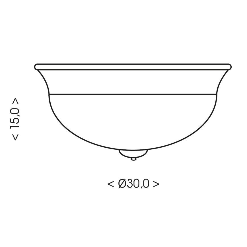 Brilagi - Plafonsko svetlo FRESCO 2xE27/40W/230V prečnik 30 cm mesing
