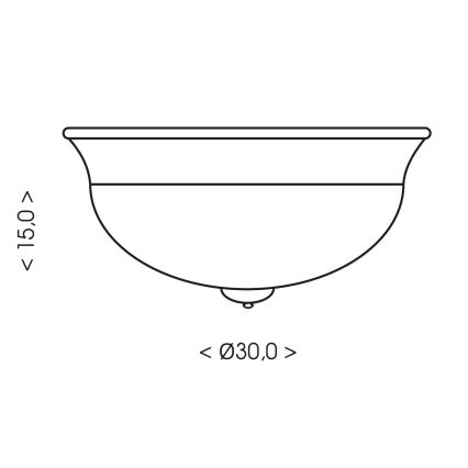 BRILAGI - Plafonsko svetlo FRESCO 2xE27/40W/230V, prečnik 30 cm, zlatna