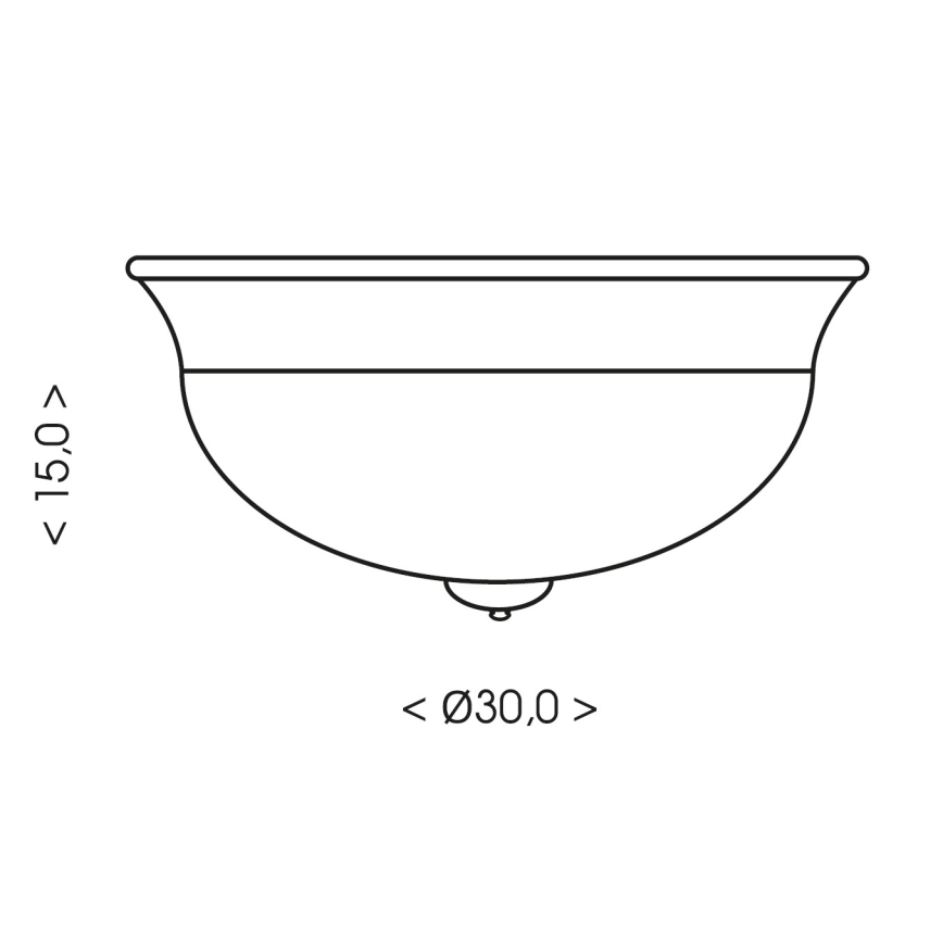 BRILAGI - Plafonsko svetlo FRESCO 2xE27/40W/230V, prečnik 30 cm, zlatna