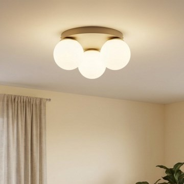 Brilagi - Plafonsko svetlo MILO ECRU 1xE27/60W/230V, prečnik 15 cm, bež/zlatna