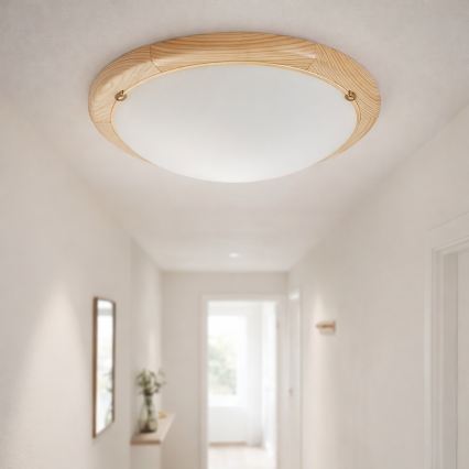 Brilagi - Plafonsko svetlo ORBIS 1xE27/60W/230V prečnik 30 cm borovina