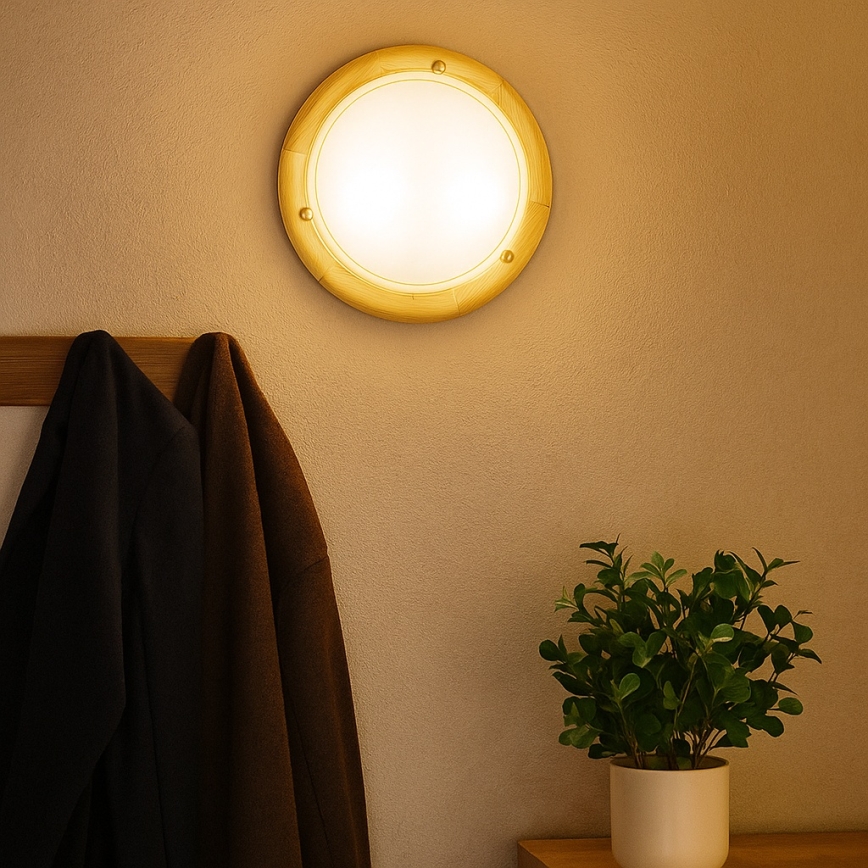 Brilagi - Plafonsko svetlo ORBIS 1xE27/60W/230V prečnik 30 cm borovina