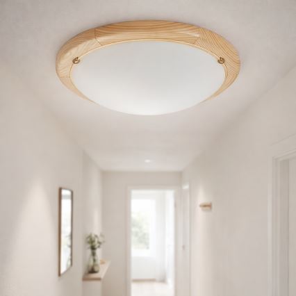 Brilagi - Plafonsko svetlo ORBIS 2xE27/60W/230V prečnik 38 cm borovina