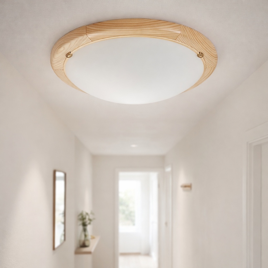 Brilagi - Plafonsko svetlo ORBIS 2xE27/60W/230V prečnik 38 cm borovina