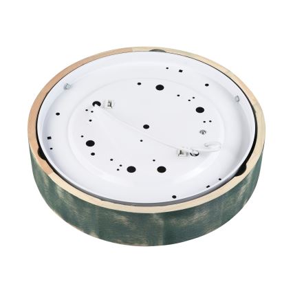 Brilagi - Plafonsko svetlo PINO 2xE27/15W/230V borovina/zelena prečnik 37,5 cm