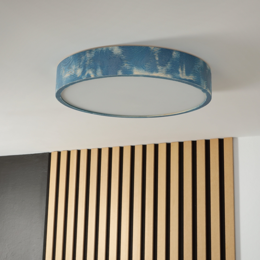 Brilagi - Plafonsko svetlo PINO 3xE27/15W/230V borovina/plava prečnik 47,5 cm