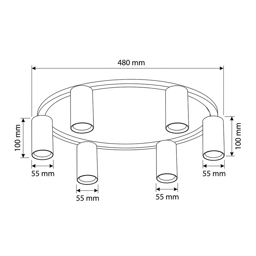 BRILAGI - Plafonsko svetlo SELE 6xGU10/30W/230V bež