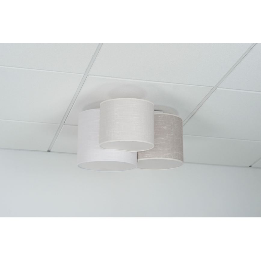 Brilagi - Plafonsko svetlo SNAKE 3xE27/15W/230V 50x57 cm siva/krem