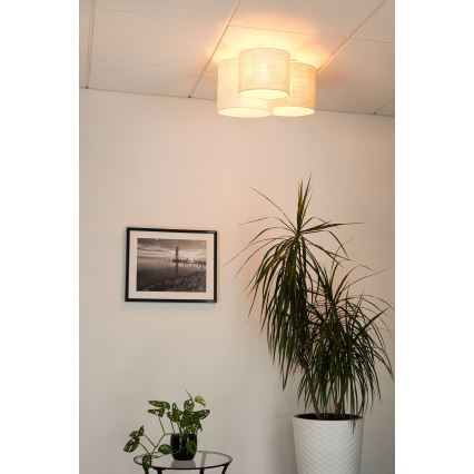 Brilagi - Plafonsko svetlo SNAKE 3xE27/15W/230V 50x57 cm siva/krem