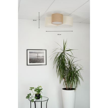 Brilagi - Plafonska svetiljka SPIDER 3xE27/15W/230V 60x70 cm bež/krem