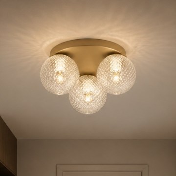 Brilagi - Plafonsko svetlo STELLA 3xE27/60W/230V, prečnik 35 cm, bež/zlatna