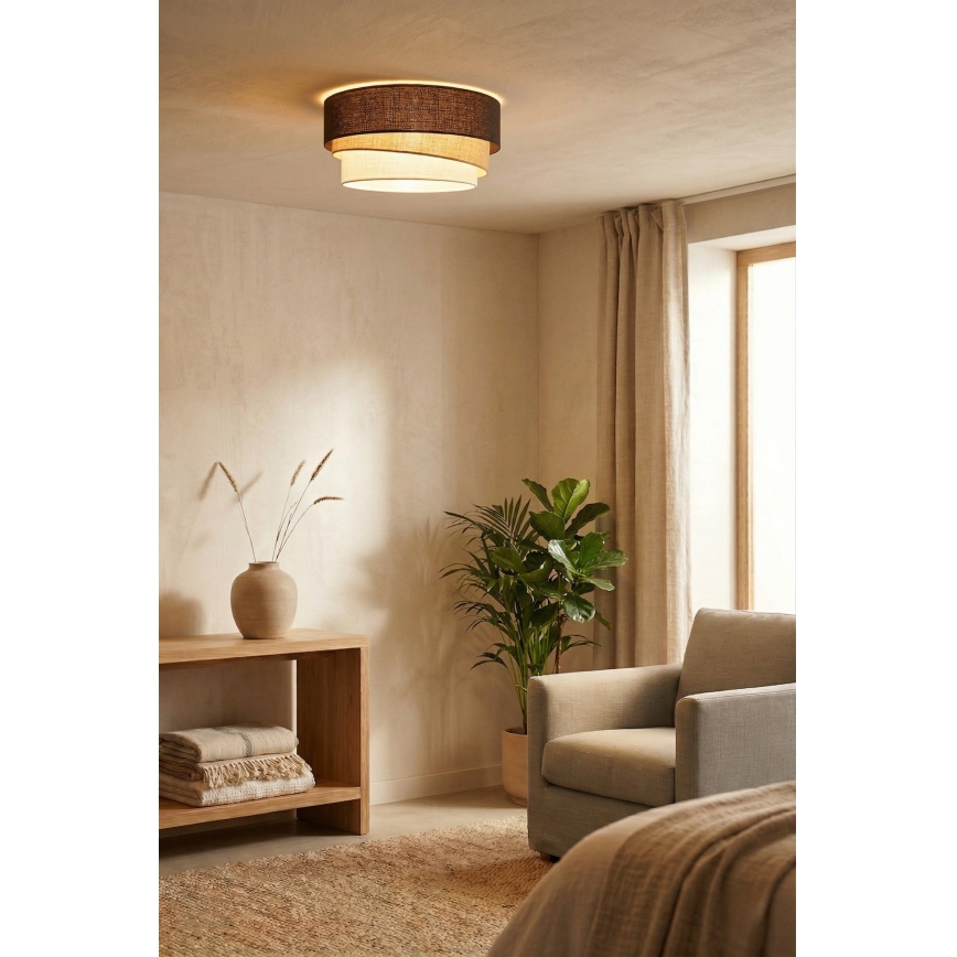 Brilagi - Plafonsko svetlo TRIO 1xE27/60W/230V Ø 40 cm braon/bež/bela