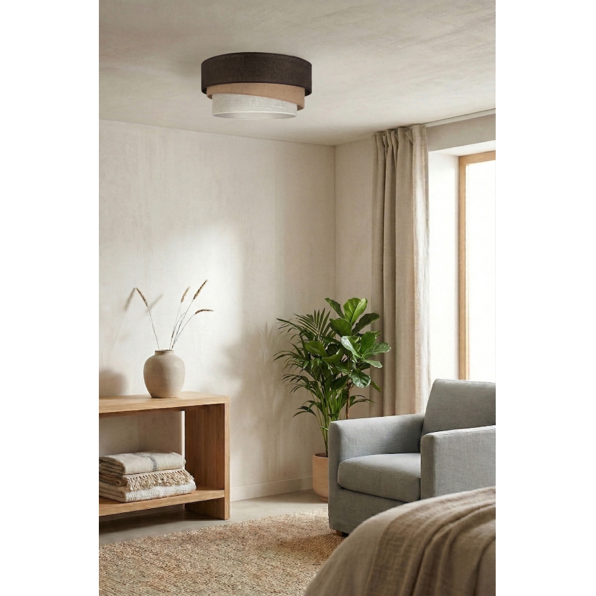 Brilagi - Plafonsko svetlo TRIO 1xE27/60W/230V Ø 40 cm braon/bež/bela