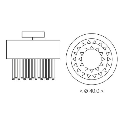 Brilagi - Plafonsko svetlo VERVE 4xE14/40W/230V, prečnik 40 cm, crno