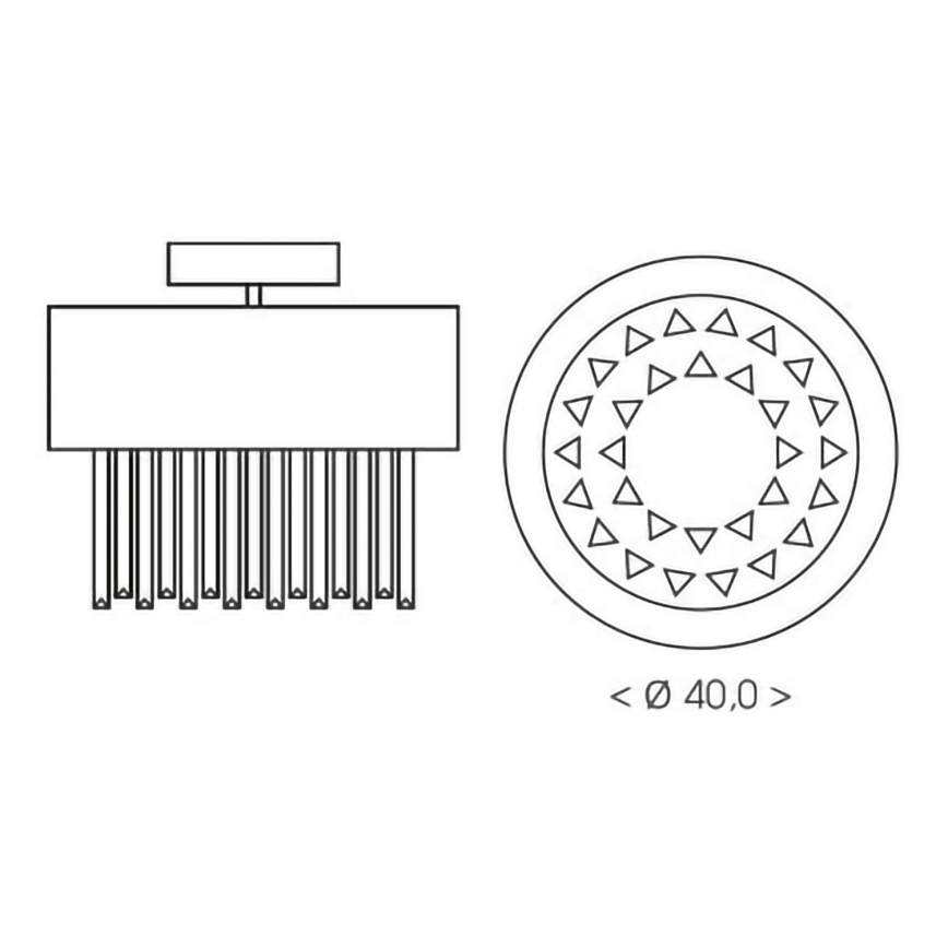 BRILAGI - Plafonsko svetlo VERVE 4xE14/40W/230V, prečnik 40 cm, crno