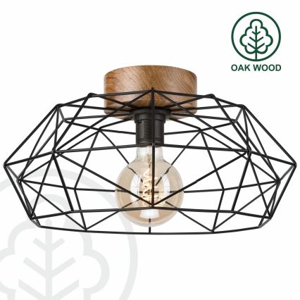 Brilagi - Plafonsko svetlo WOODY BASKET 1xE27/60W/230V, prečnik 40 cm, hrast