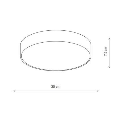 Brilagi - Plafonsko svetlo za kupatilo CLARE 2xE27/24W/230V, prečnik 30 cm, IP54, bež