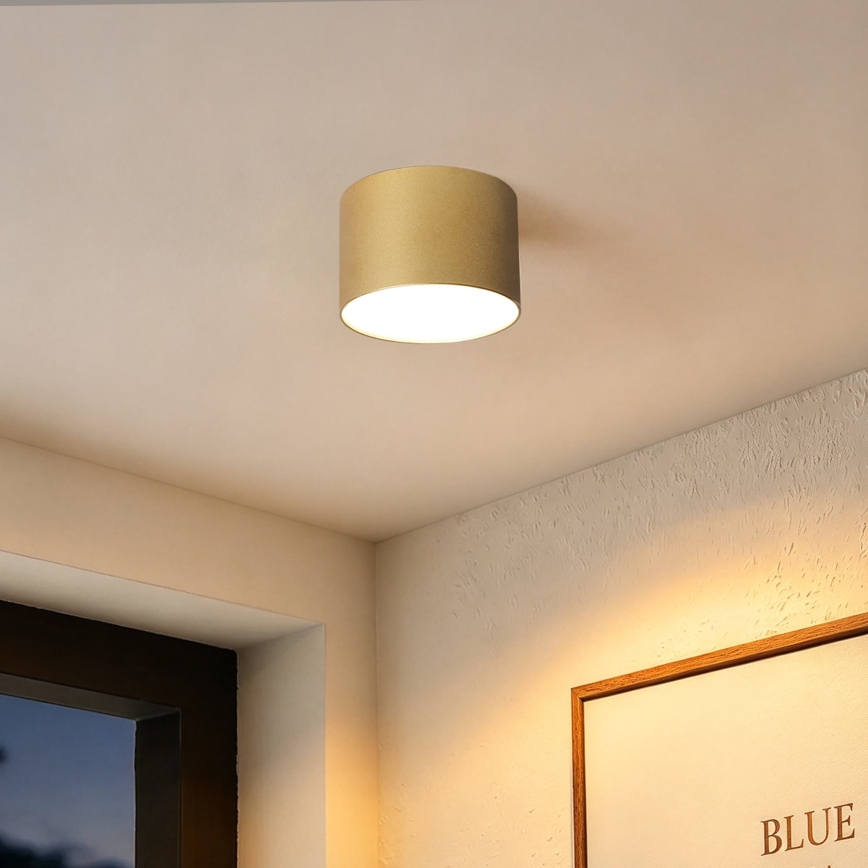 BRILAGI - Stropno svetlo za kupatilo FORIS LED/9W/230V prečnika 9 cm u zlatnoj boji IP44 CRI 90
