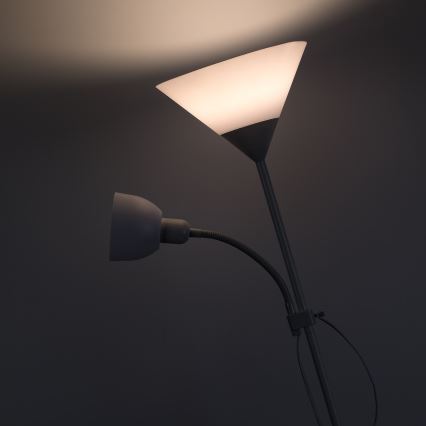 Brilagi - Podna lampa ARIANA 1xE27/100W/230V + 1xE14/25W bela