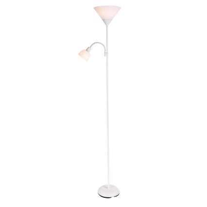 Brilagi - Podna lampa ARIANA 1xE27/100W/230V + 1xE14/25W bela