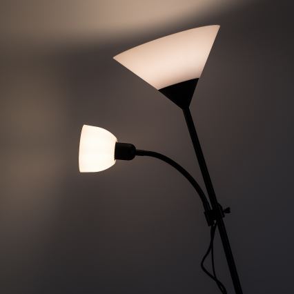 Brilagi - Podna lampa ARIANA 1xE27/100W/230V + 1xE14/25W crna