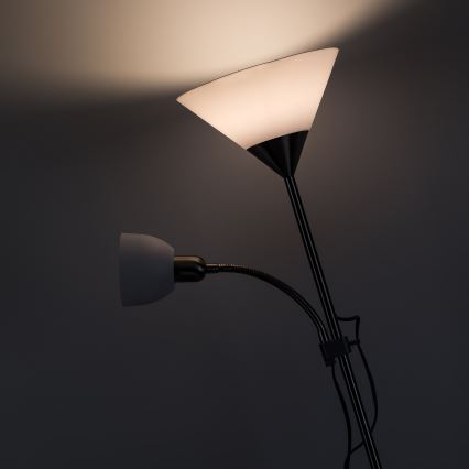 Brilagi - Podna lampa ARIANA 1xE27/100W/230V + 1xE14/25W mat hrom
