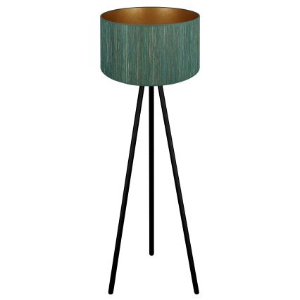 Brilagi - Podna lampa BOSTON ROLLER 1xE27/15W/230V slamna zelena/zlatna