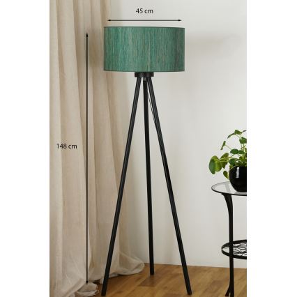 Brilagi - Podna lampa BOSTON ROLLER 1xE27/15W/230V slamna zelena/zlatna