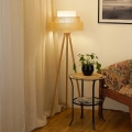 BRILAGI - Podna lampa CEDAR LUNETA 1xE27/15W/230V ratan/braon/krem