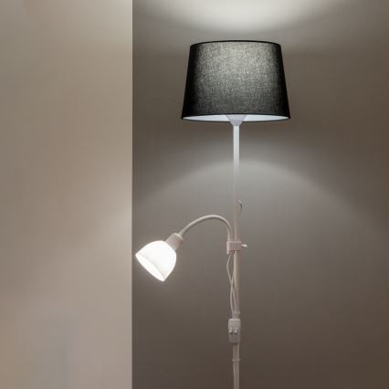 Brilagi - Podna lampa CERIA 1xE27/100W/230V + 1xE14/25W bela/crna