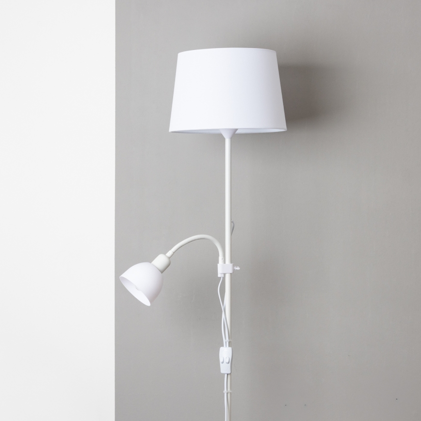 Brilagi - Podna lampa CERIA 1xE27/100W/230V + 1xE14/25W bela