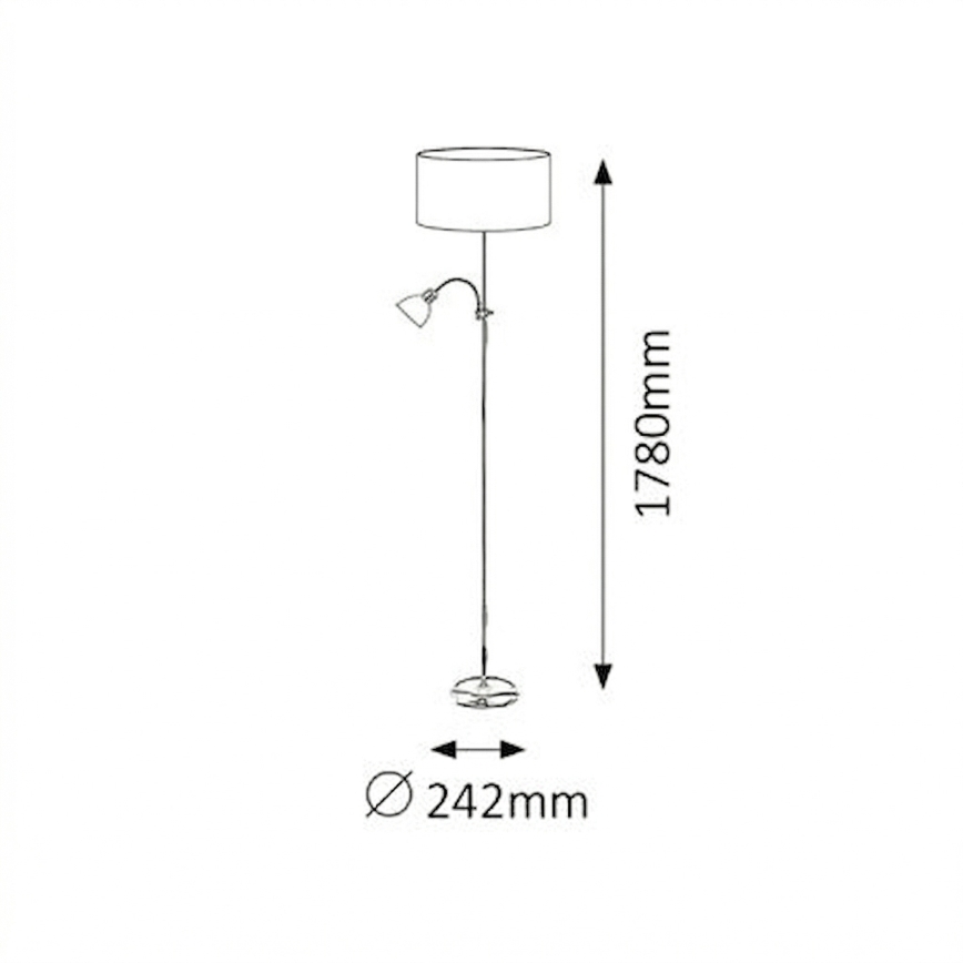 Brilagi - Podna lampa CERIA 1xE27/100W/230V + 1xE14/25W bela/zelena