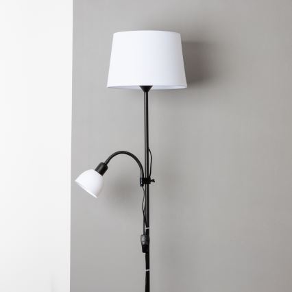 Brilagi - Podna lampa CERIA 1xE27/100W/230V + 1xE14/25W crna/bela