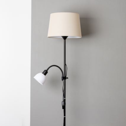 Brilagi - Podna lampa CERIA 1xE27/100W/230V + 1xE14/25W crna/bež