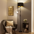 Brilagi - Podna lampa CERIA 1xE27/100W/230V + 1xE14/25W crna